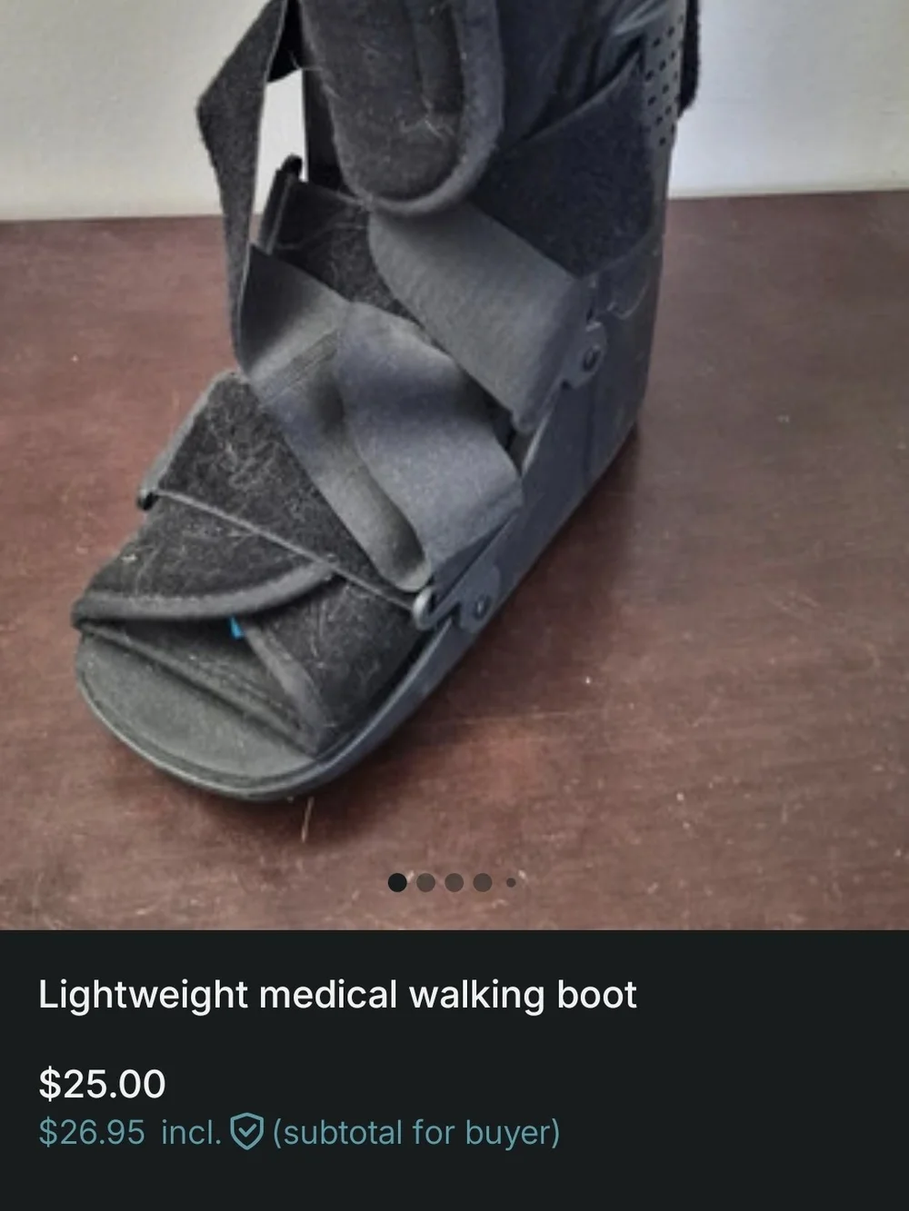 Men's Medical Walking Boot - Black